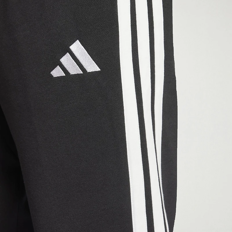 adidas 3 Stripe Mens Straight Mid Rise Regular Fit Big and Tall Fleece Sweatpant