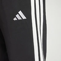 adidas 3 Stripe Mens Straight Mid Rise Regular Fit Big and Tall Fleece Sweatpant