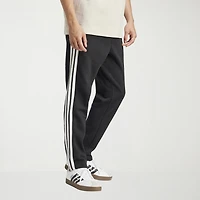 adidas 3 Stripe Mens Straight Mid Rise Regular Fit Big and Tall Fleece Sweatpant