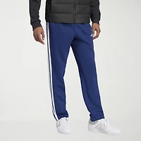 adidas 3 Stripe Mens Straight Mid Rise Regular Fit Big and Tall Fleece Sweatpant