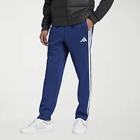 adidas 3 Stripe Mens Straight Mid Rise Regular Fit Big and Tall Fleece Sweatpant