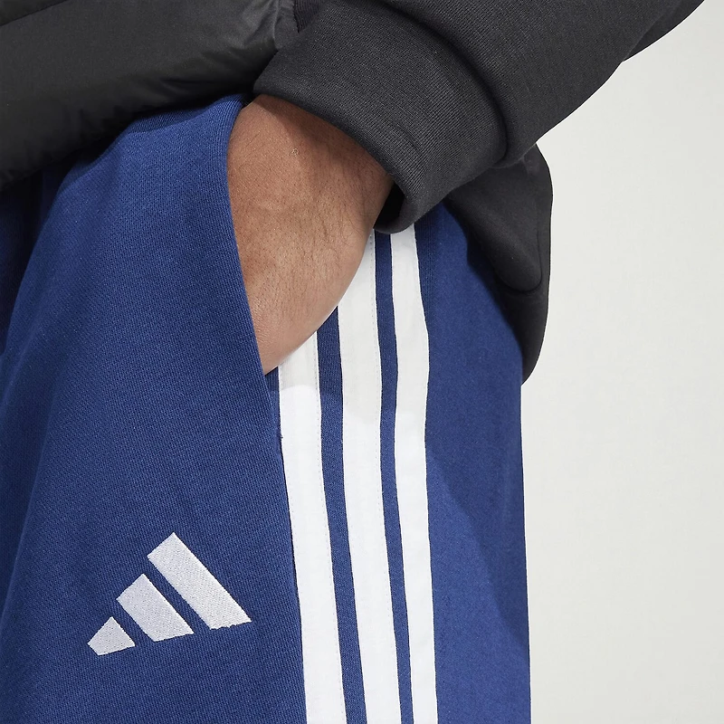 adidas 3 Stripe Mens Straight Mid Rise Regular Fit Big and Tall Fleece Sweatpant