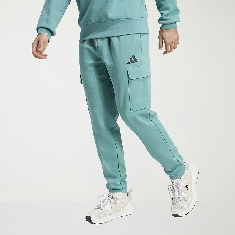 adidas Feel Cozy Fleece Mens Cuffed Mid Rise Regular Fit Big and Tall Active Cargo Pant