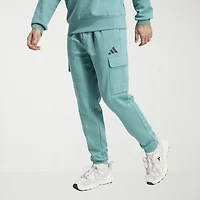 adidas Feel Cozy Fleece Mens Cuffed Mid Rise Regular Fit Big and Tall Active Cargo Pant