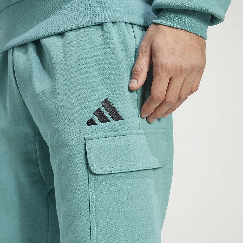 adidas Feel Cozy Fleece Mens Cuffed Mid Rise Regular Fit Big and Tall Active Cargo Pant