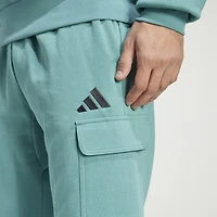 adidas Feel Cozy Fleece Mens Cuffed Mid Rise Regular Fit Big and Tall Active Cargo Pant