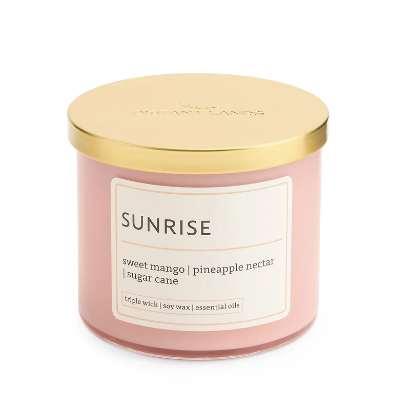 Distant Lands 14oz  Sunrise 3-Wick Scented Jar Candle