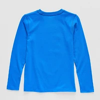 Thereabouts Little & Big Kid Boys Crew Neck Long Sleeve Regular Fit Graphic T-Shirt