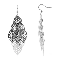 Bold Elements Leaf Womens Drop Earrings