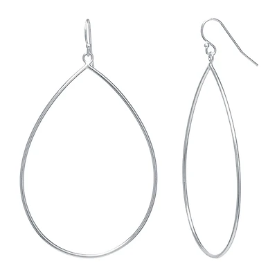 Silver Reflections Womens Pure Silver Over Brass Pear Drop Earrings