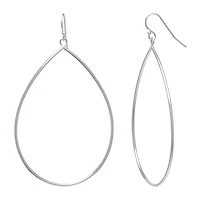 Silver Reflections Womens Pure Silver Over Brass Pear Drop Earrings