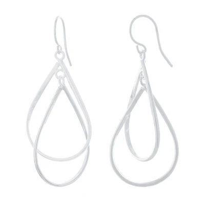 Silver Reflections Pure Silver Over Brass Pear Drop Earrings