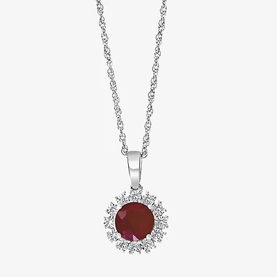 Effy Final Call Womens Diamond Accent Genuine Gemstone Sterling Silver Pendant Necklace