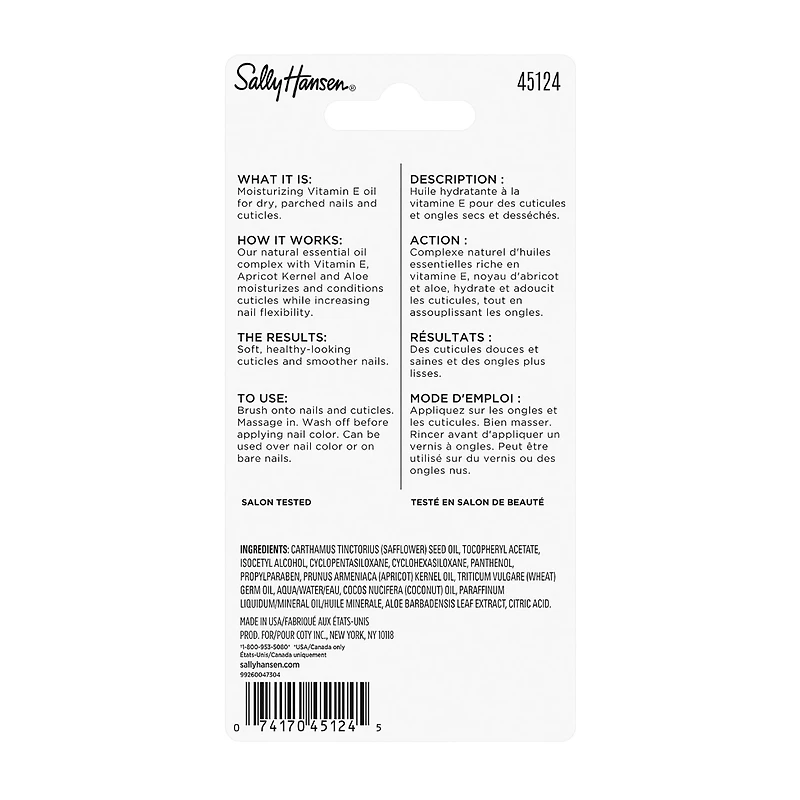 Sally Hansen Vitamin E Nail And Cuticle Oil Cuticle Oil