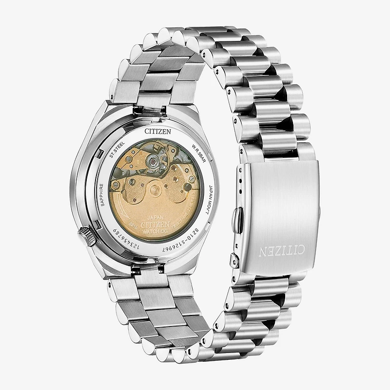 Citizen Tsuyosa Mens Automatic Silver Tone Stainless Steel Bracelet Watch Nj0150-56l