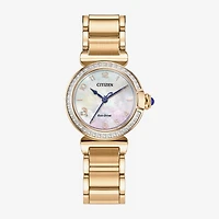 Citizen Womens Gold Tone Stainless Steel Bracelet Watch Em1123-89d