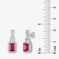 Womens Lab Created Red Ruby Pure Silver Over Brass 4-pc. Jewelry Set