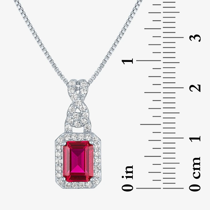 Womens Lab Created Red Ruby Pure Silver Over Brass 4-pc. Jewelry Set