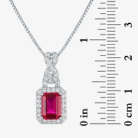 Womens Lab Created Red Ruby Pure Silver Over Brass 4-pc. Jewelry Set
