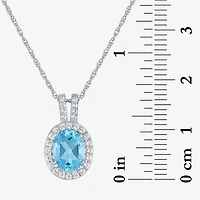Womens Genuine Blue Topaz Sterling Silver -pc. Jewelry Set