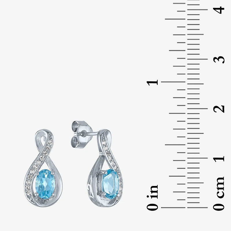 Womens Genuine Blue Topaz Sterling Silver -pc. Jewelry Set