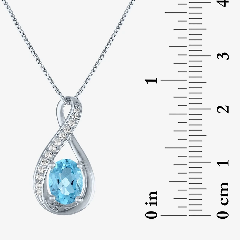 Womens Genuine Blue Topaz Sterling Silver -pc. Jewelry Set