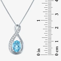 Womens Genuine Blue Topaz Sterling Silver -pc. Jewelry Set