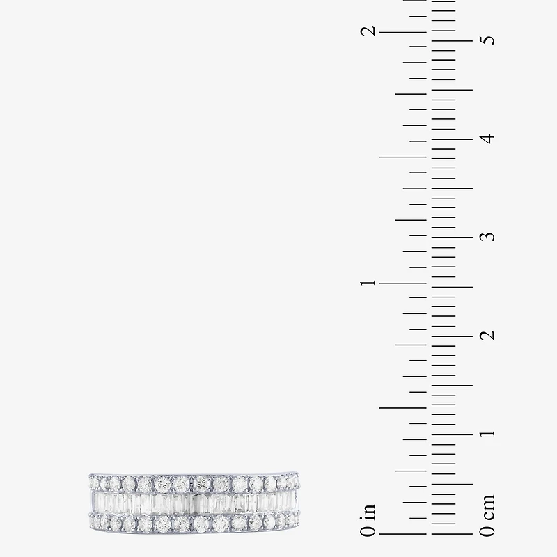 Womens 2.5MM 1 CT. T.W. Natural White Diamond 14K Gold Anniversary Wedding Band