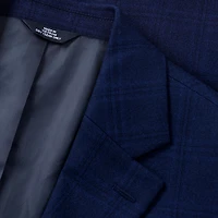 Haggar JMH Tailored Tonal Plaid Mens Stretch Fabric Modern Fit Sport Coat
