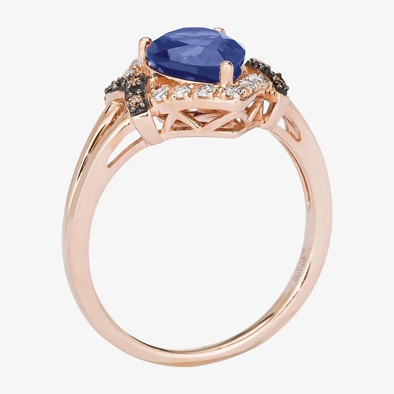 Le Vian® Ring featuring Blueberry Tanzanite® Nude Diamonds™ , Chocolate Diamonds® set in 14K Strawberry Gold®