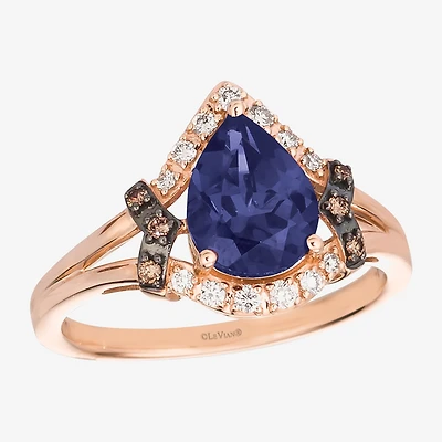Le Vian® Ring featuring Blueberry Tanzanite® Nude Diamonds™ , Chocolate Diamonds® set in 14K Strawberry Gold®