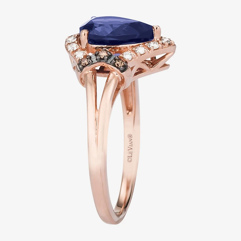 Le Vian® Ring featuring Blueberry Tanzanite® Nude Diamonds™ , Chocolate Diamonds® set in 14K Strawberry Gold®