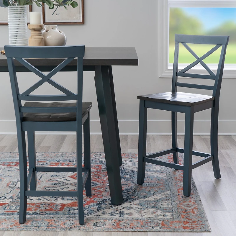 Linon Rogers 2-pc. Counter Height Bar Stool