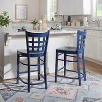 Linon Lashley 2-pc. Counter Height Bar Stool