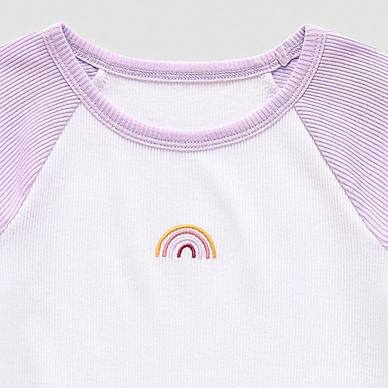 Okie Dokie Toddler & Little Girls Crew Neck Short Sleeve Regular Fit Graphic T-Shirt