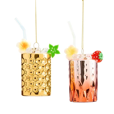 North Pole Trading Co. Drinks Set 2-pc. Christmas Ornament