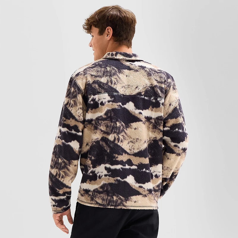 Arizona Mens Long Sleeve Sherpa Quarter-Zip Pullover