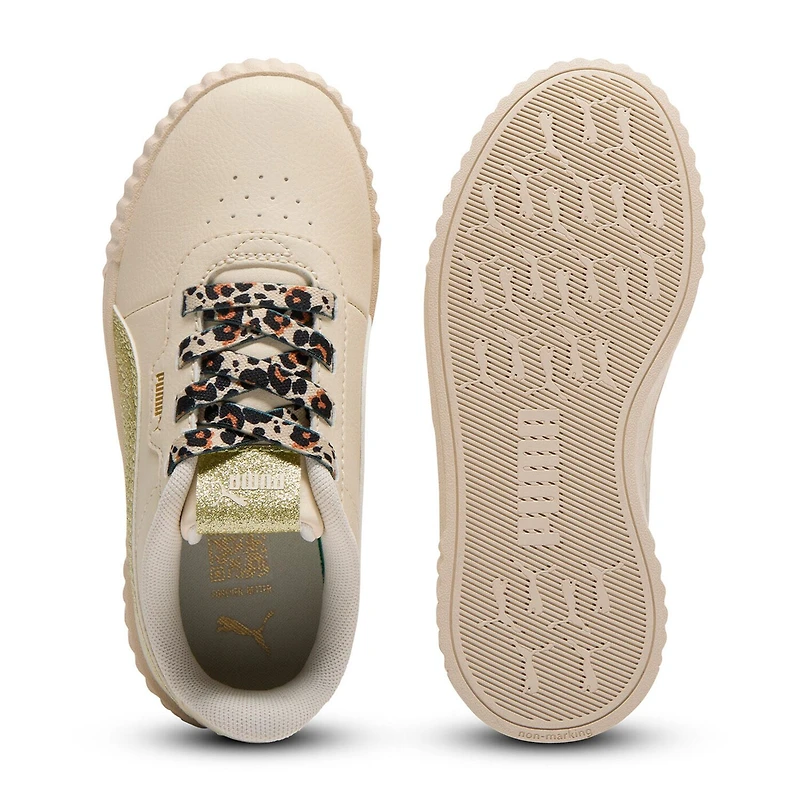 PUMA Carina 3.0 Cheetah Glitz Little Kid Girls Sneakers