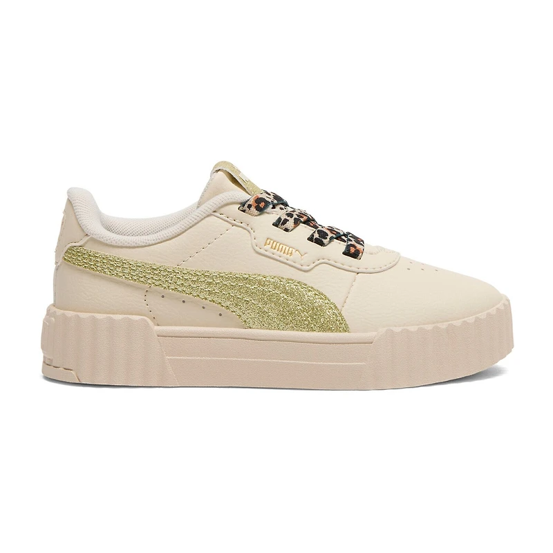 PUMA Carina 3.0 Cheetah Glitz Little Kid Girls Sneakers