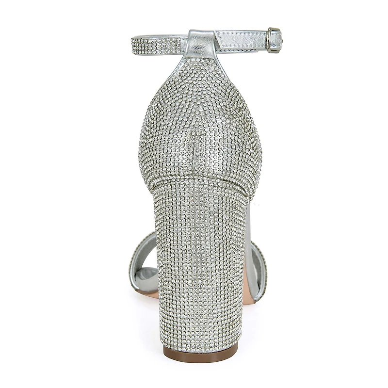 IZZY by AZALEA WANG Gabriella Womens Almond Open Toe Block Heel Pumps