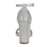 IZZY by AZALEA WANG Gabriella Womens Almond Open Toe Block Heel Pumps