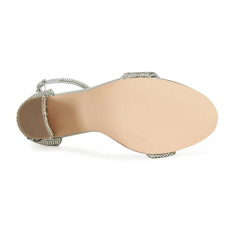 IZZY by AZALEA WANG Gabriella Womens Almond Open Toe Block Heel Pumps