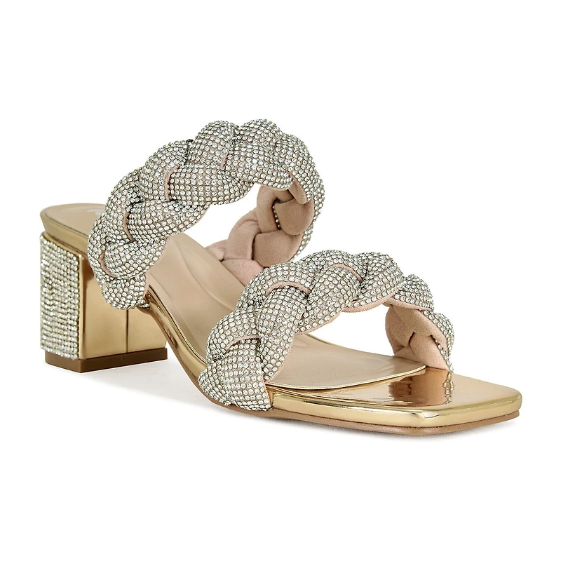 IZZY by AZALEA WANG Viveza Womens Square Open Toe Block Heel Pumps