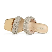 IZZY by AZALEA WANG Viveza Womens Square Open Toe Block Heel Pumps