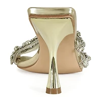 IZZY by AZALEA WANG Estrellas Womens Square Open Toe Stiletto Heel Pumps