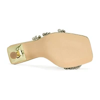 IZZY by AZALEA WANG Estrellas Womens Square Open Toe Stiletto Heel Pumps