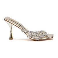 IZZY by AZALEA WANG Estrellas Womens Square Open Toe Stiletto Heel Pumps