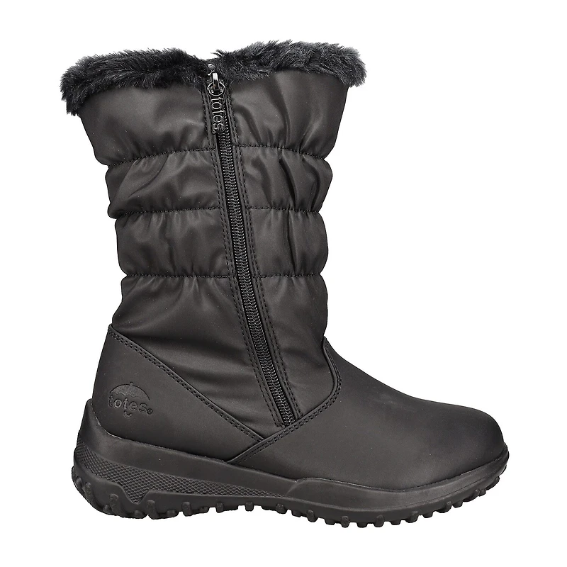 Totes Womens Hailey Waterproof Insulated Flat Heel Winter Boots