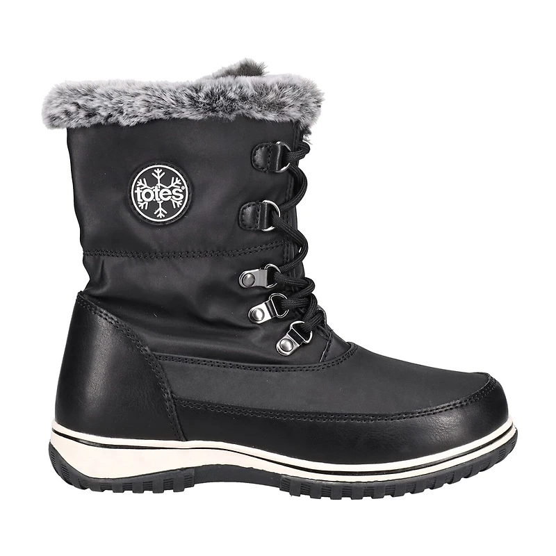 Totes Womens Avery Waterproof Insulated Flat Heel Winter Boots
