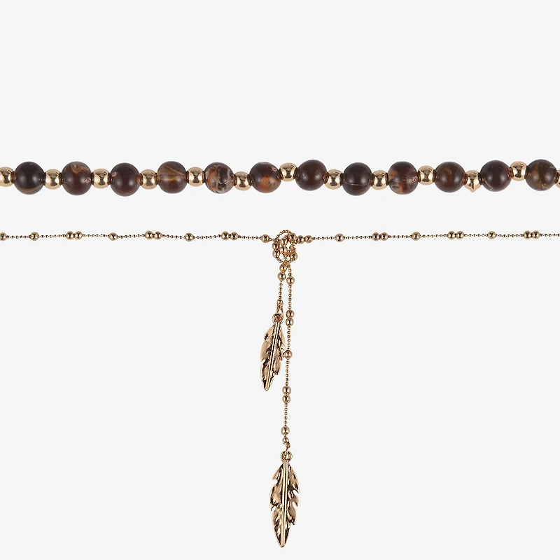 Mixit Gold Tone Womens 2-pc. Necklace Set